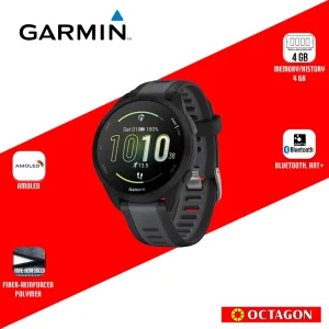 garmin forerunner 165 black+slate gps / mist grey+whitestone